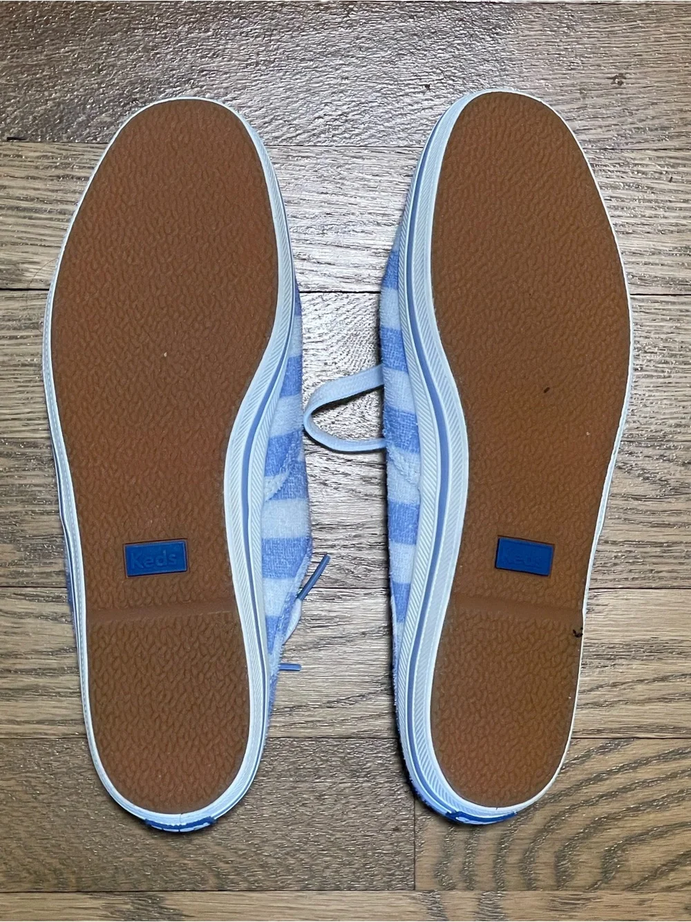 NWOT - Keds x Kate Spade Moxie Mule Terry Cloth Blue Striped Slip On Sneakers
